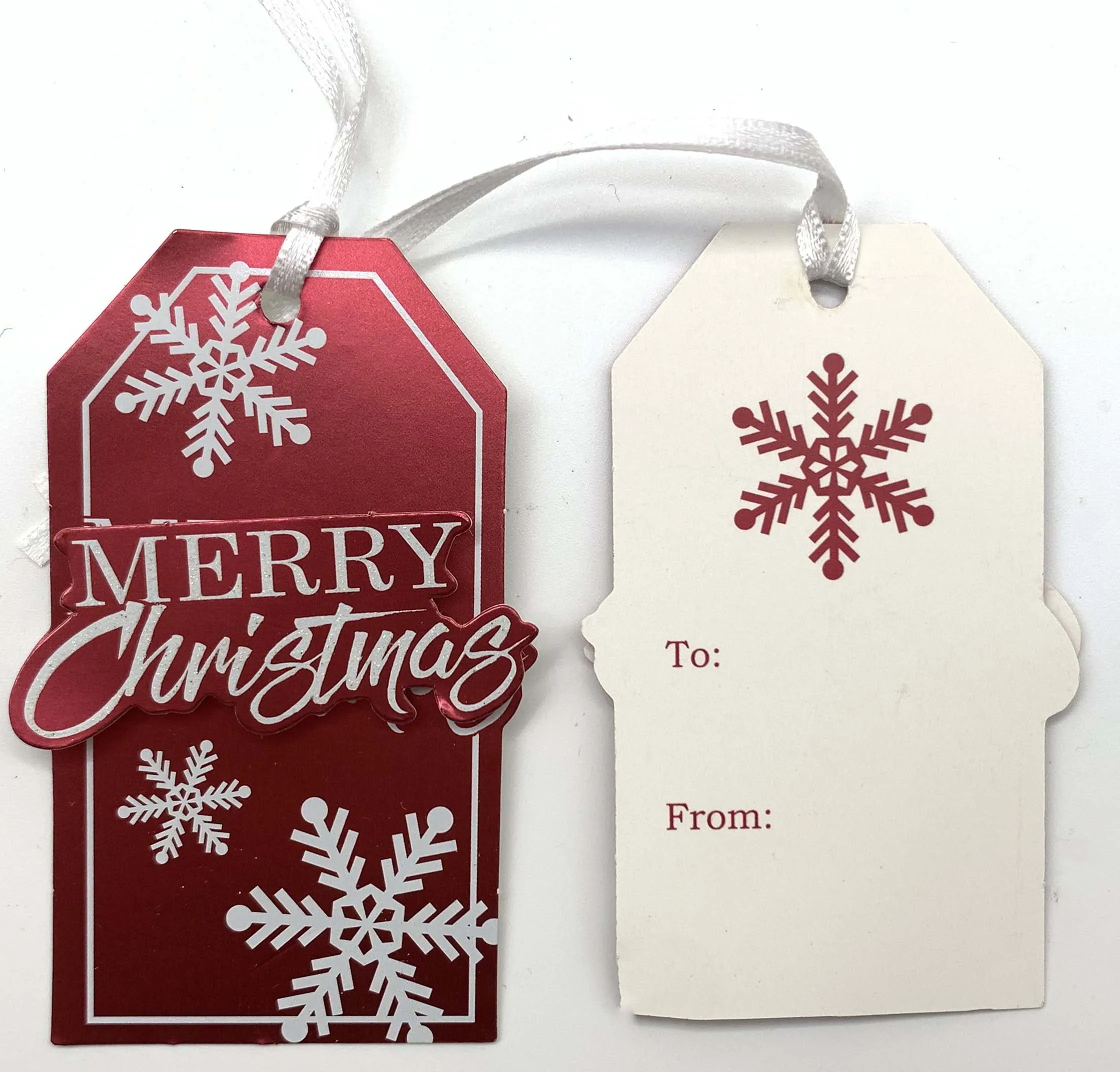 2022 new designs Snowman 3D Handmade Foil Glitter Christmas Gift Tags Hanging Tags