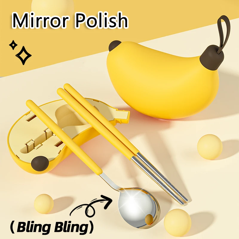 2024 набор столовых приборов для детей из нержавеющей стали 304 дорожных с карманом складная ложка