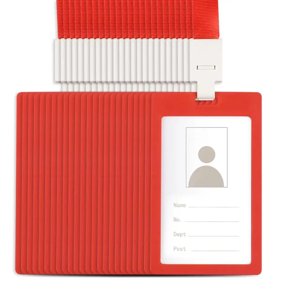 Недорогой Простой пластиковый держатель для значков с ремешком, готовый к отправке