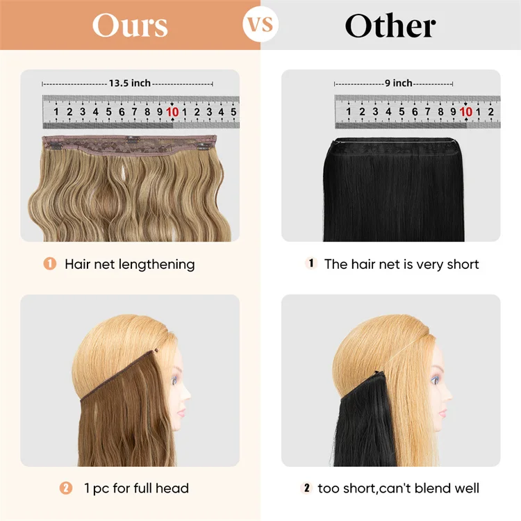 18inch 22 inch Synthetic Wavy Clip in Hair Extension Clips Hair Extension Heat Resistant Fiber 4 Clips one Piece 12 Colors