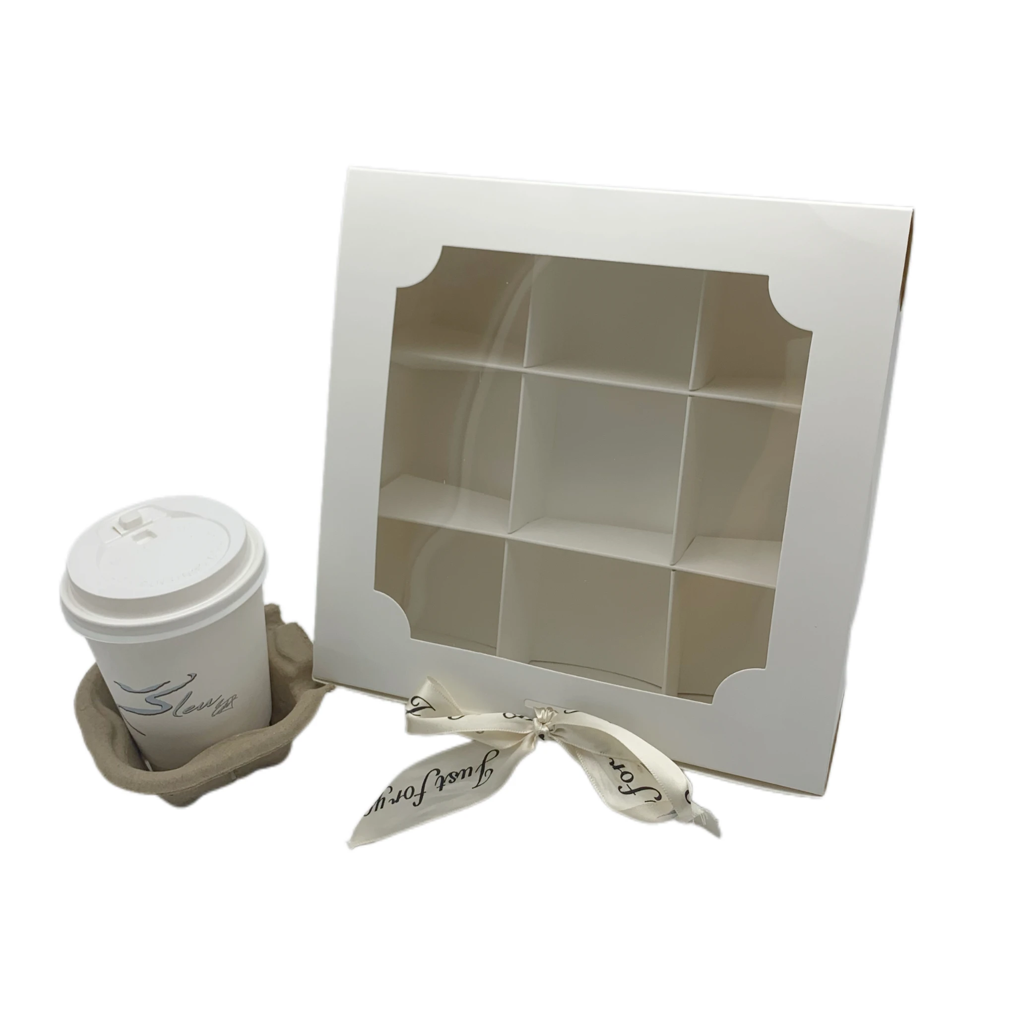 custom cookie boxes hot sales bakery packaging cupcake boxes donut packaging 9 piece  cake box with window