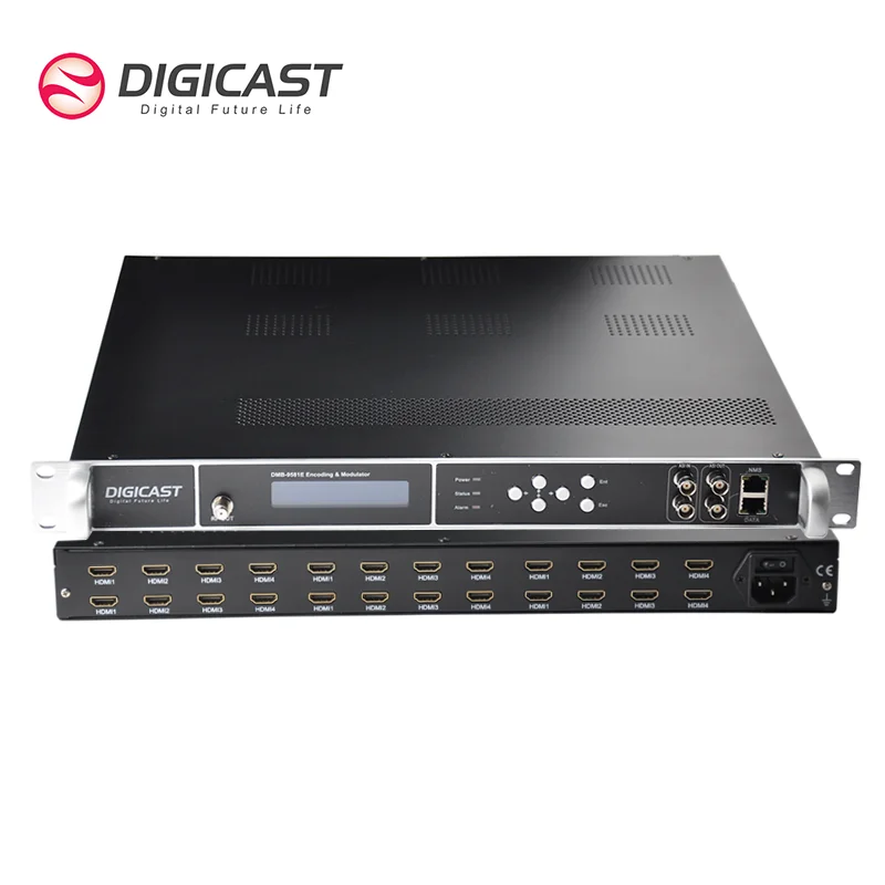 DMB-9581E Coaxial tv Digital up to 24 channels HD MI to DVB-C DVB-T ISDB-T Encoding catv digital modulator