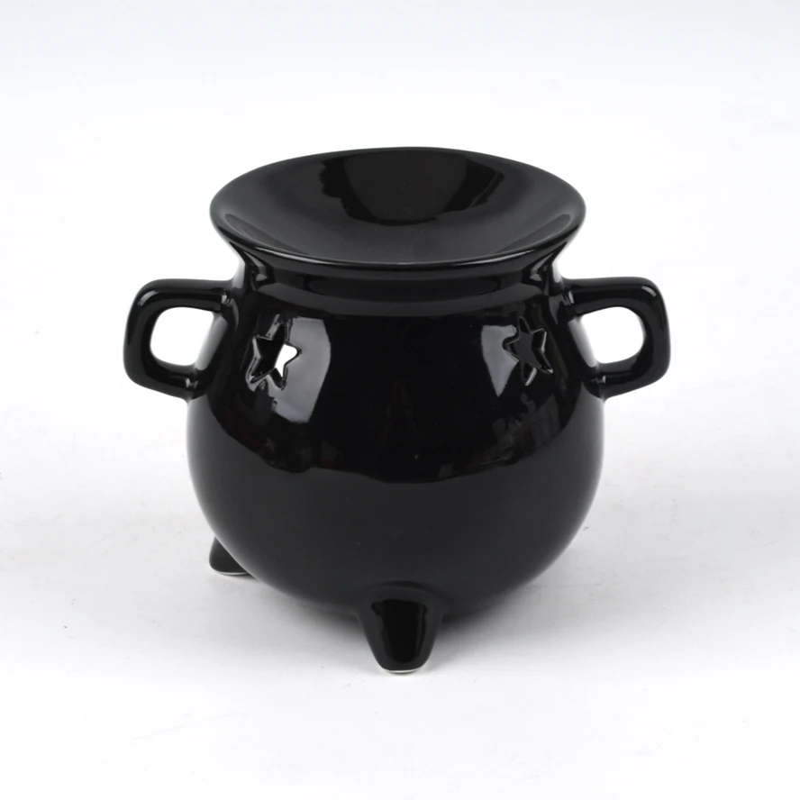 Wholesale customized witch brewing cauldron designed oil burner ceramic incense burner for home decor