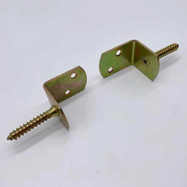 
L Shaped Yellow Zinc Bracket for Wood 