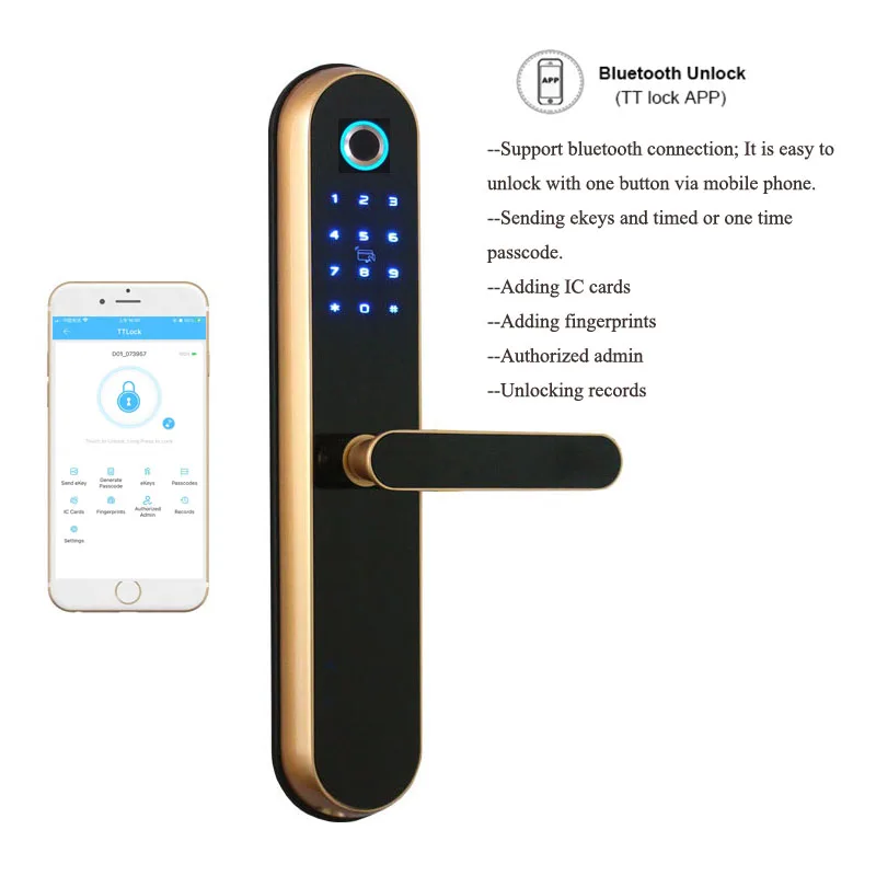 Factory Price Manufacturer Supplier Keyless Fingerprint Entry Hotel & House Smart Door Lock With Management Software System