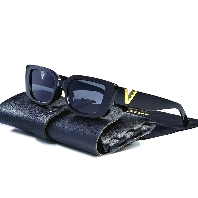 Rectangle Sunglasses For Women Retro Driving Glasses 90s Vintage Fashion Narrow Square Sunglasses