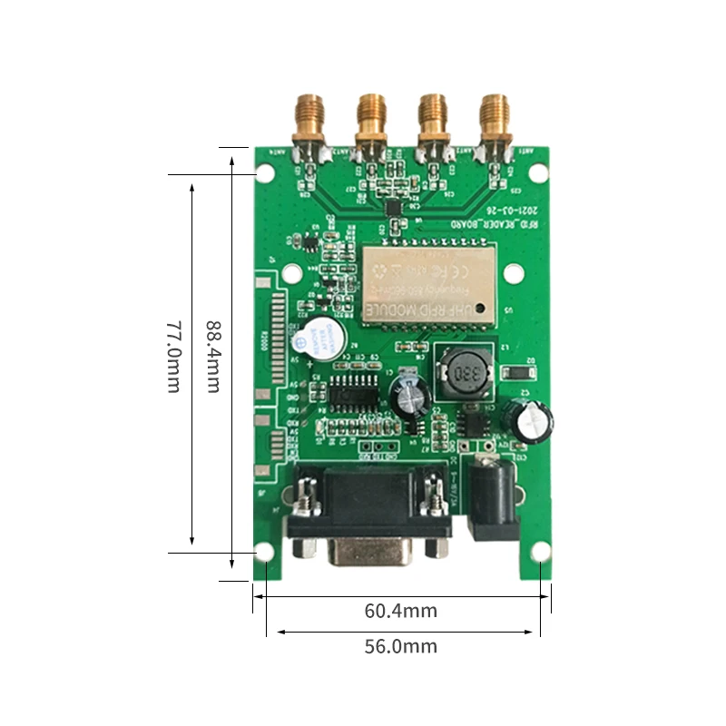UHF RFID 4 Port Reader Module 860-960Mhz TTL/RS232 Interface Reader for Access Control Free Android SDK