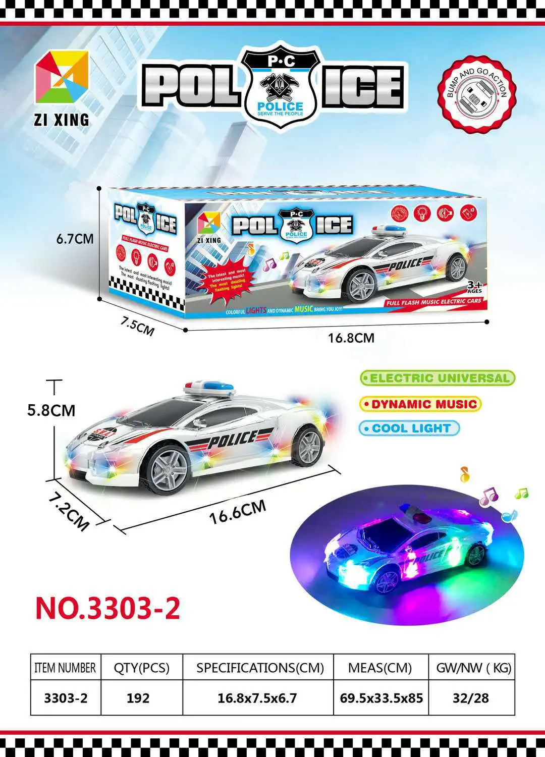 New Trending Alloy Pull Back Police Car Metal Toy Car with Sound and Light Die Cast Car Toys