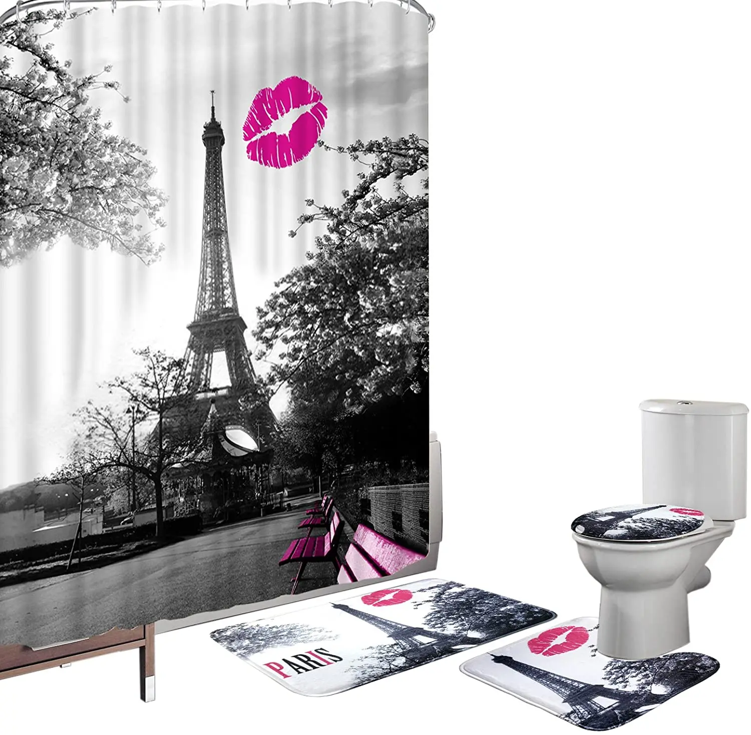 Wholesale custom luxury bathroom suite designed by Eiffel Tower, which is popular in Europe and the United States