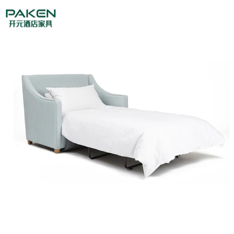 Modern Living Room Furniture Single Red Sofa Bed  Low Prices Wooden Hotel Fabric Sofa Beds