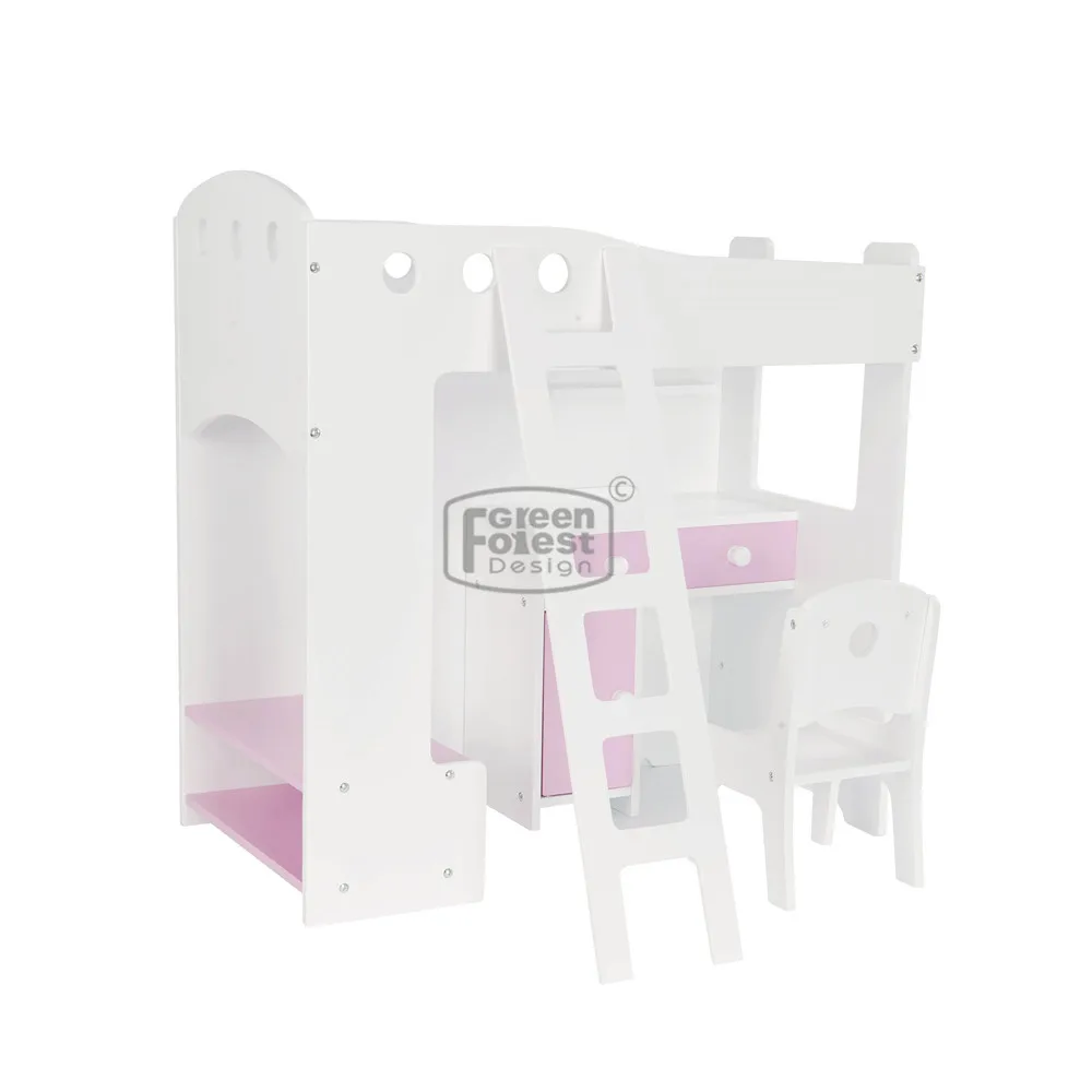 Кукла колледж двойные двухъярусные кровати стола (куклы/аксессуары не входят в комплект поставки) кукла кровать вид мебель игрушка