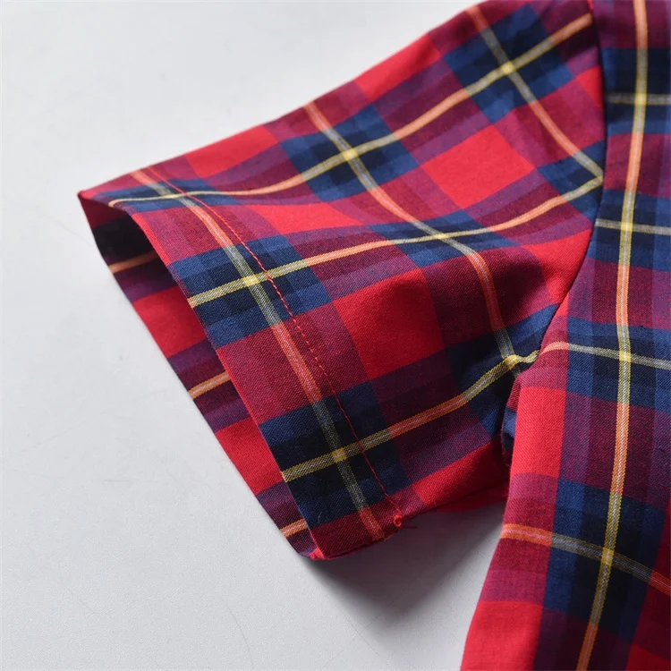 Kids Summer Wear for Party Little Boys Clothes Baby Red Check with Bow Tie and Suspender Shorts 4 Piece Toddler Boy Clothing Set