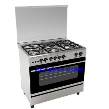 free standing gas oven with gas tank of Inox body