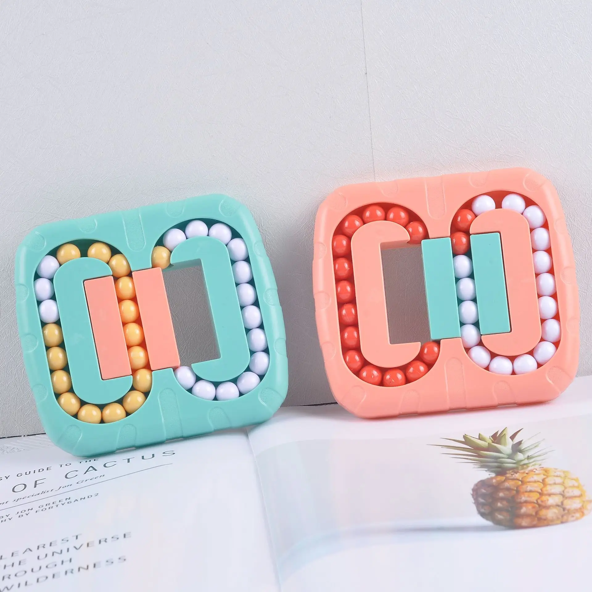 2024 New Stress Release Toy Spinner Puzzles Cube Decompression Fingertip Toy Rotating Magic Bean Fidget Cube