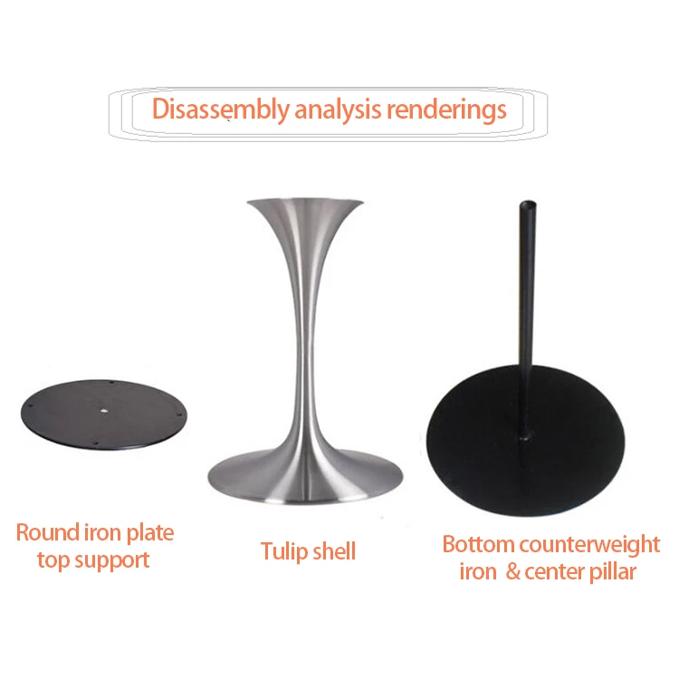 Tulip Metal Table Base Parts Supply Commercial cheap metal table legs  Wholesale