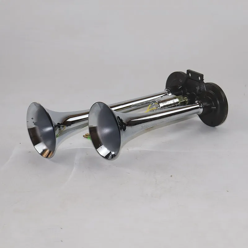 Super Loud Air Horn Dual Trumpet Truck 12V24V Train Truck Car Kit Compressor 150Db