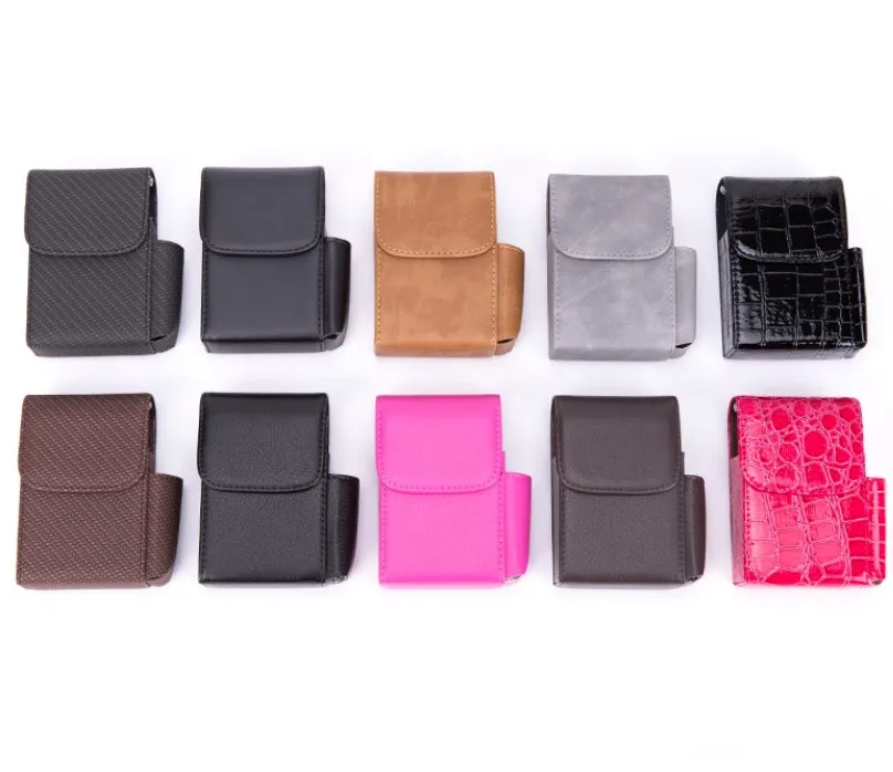 Cool custom leather cigarette case carrying cases storage box with steel frame  for smoking pipes,lighter