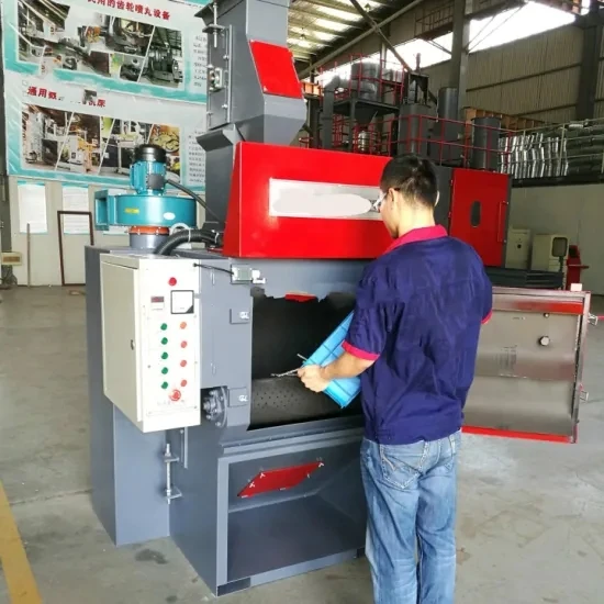 Tumble Rubber Belt Q324 Rotary Drum Shot Blaster Cleaning Machine