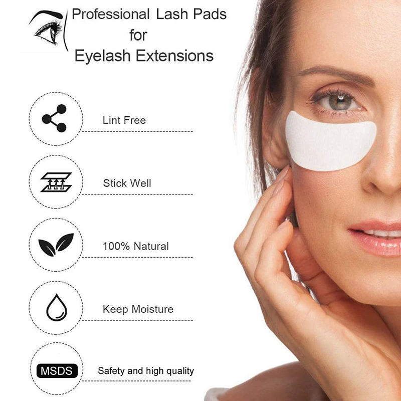 Low MOQ natural eyelash extension under eye gel pads patch lash lift under eye patches