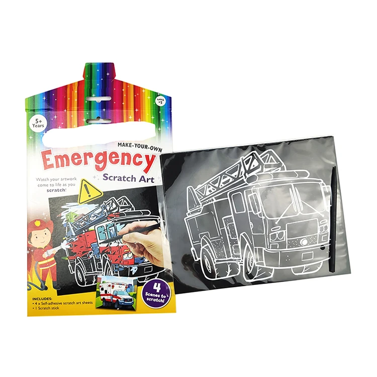 OEM детская живопись, образовательная радужная бумага для царапин, книга для выскабливания