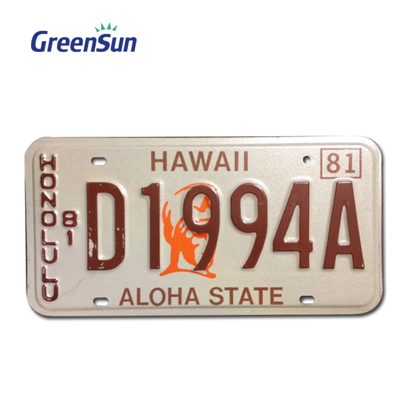 Embossing Vehicles Accessories Souvenir Acrylic Car Number Plates