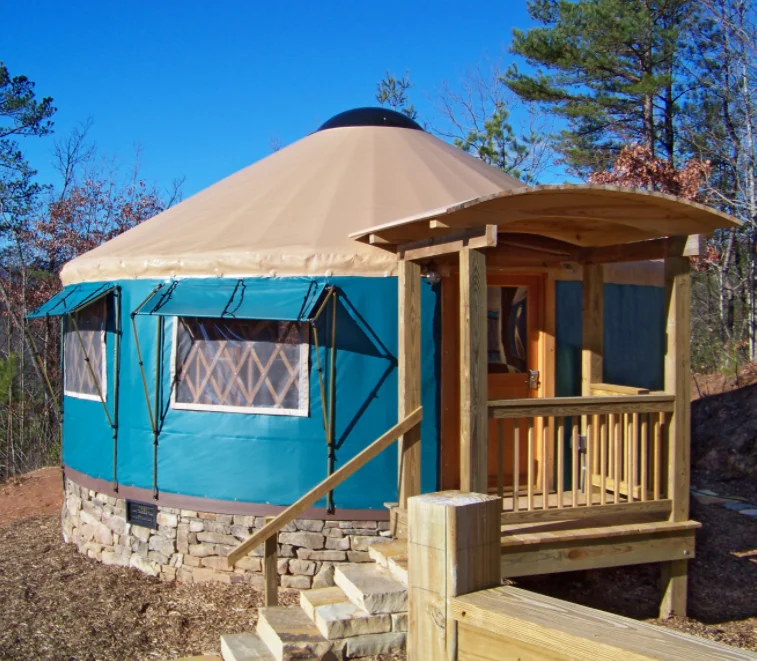 6 m Luxury Canvas Yurt Tent Waterproof Winter Glamping Mongolian Yurt