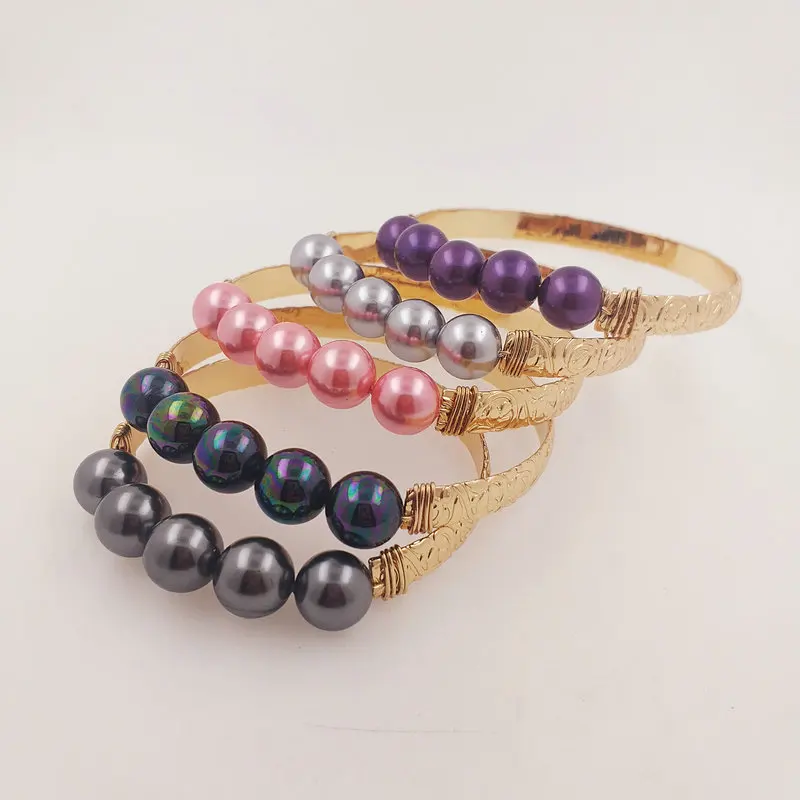 gold filled polynesian samoan hawaiian traditional pearl bangle jade bracelet flower necklaces jewelry set for woman babies