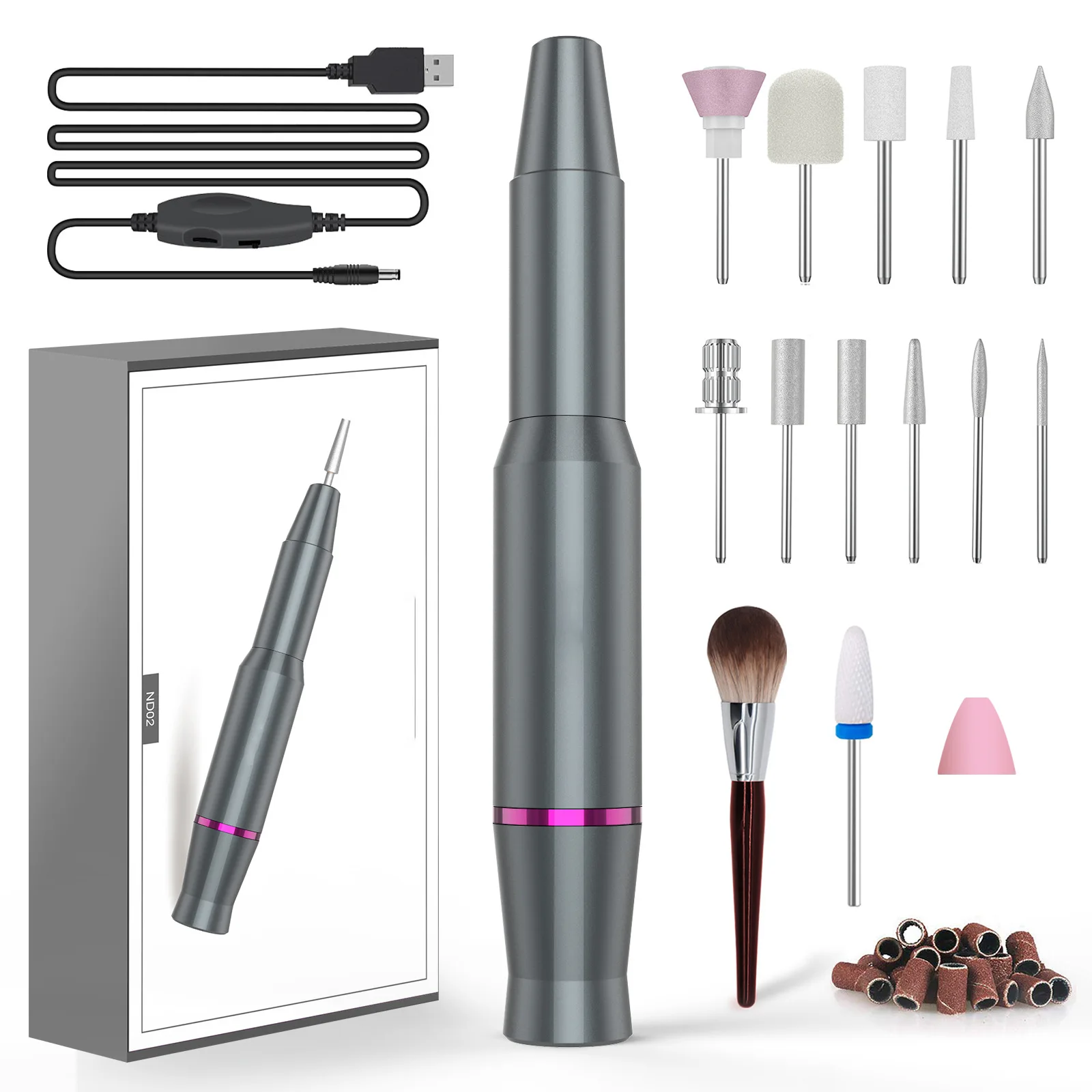 Wholesale Professional Rechargeable Cordless Nail Drill Pen Set Mini Display Personal Manicure Nail Drill Pen Kit