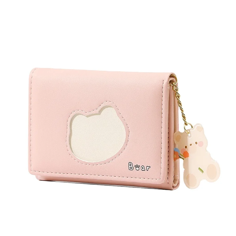 TAOMICMIC Cartoon cross-border three fold student Japanese foreign trade female purse cute mini anime folding wallet for women