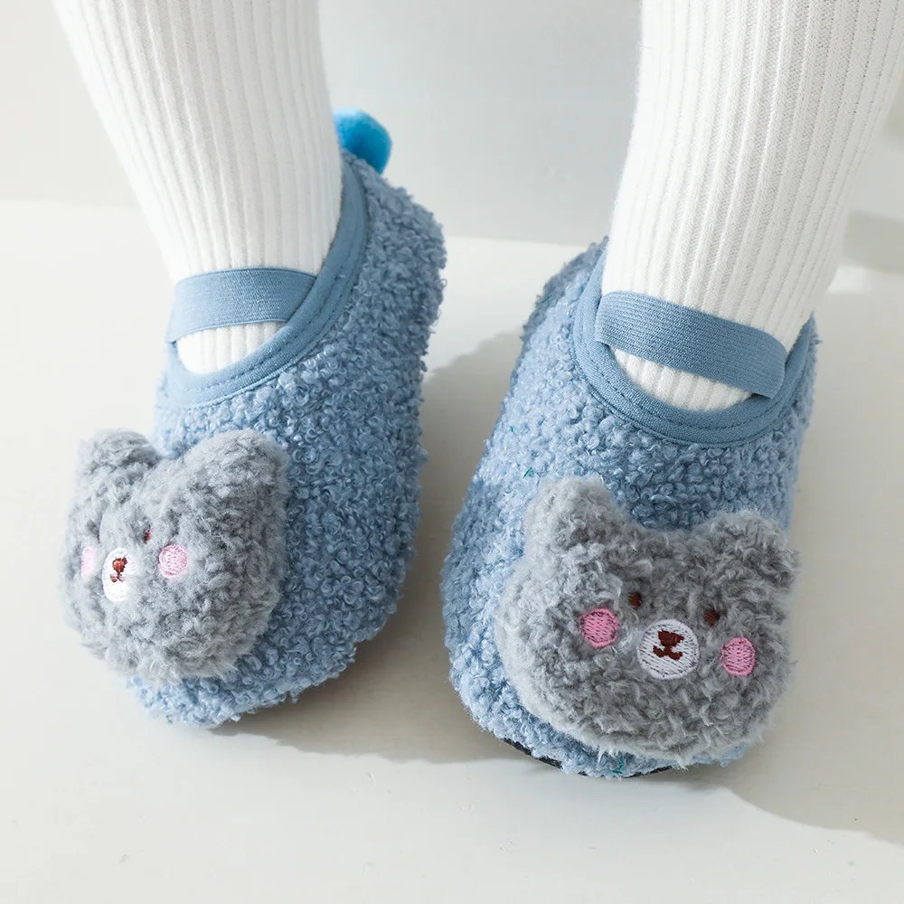 Factory Spot Straight Hair Plus Velvet Thick Baby Toddler Shoes Socks