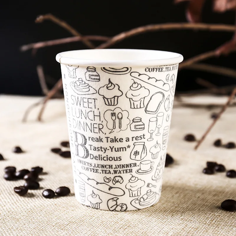 Disposable Takeaway Milk Tea Customized 12oz Heat Insulation Anti-scalding Coffee Paper Cup Foam Cup