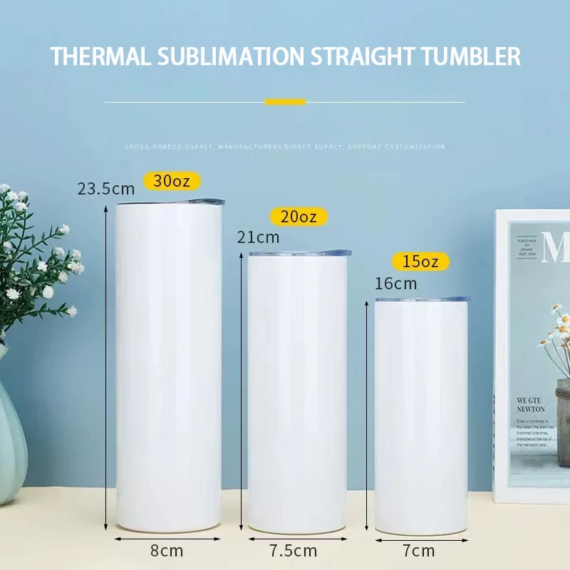 Amazon Hot Sale Sublimation Tumbler Bulk Double Wall 30oz Stainless Steel Tumbler Insulated 20oz Tumblers Blank Sublimation