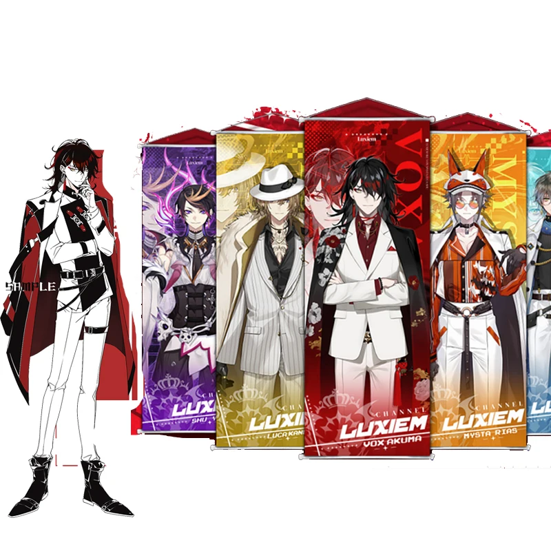 25*70CM Luxime Ike Luca Mysta Shu Vox wholesale Cartoon Cosplay Comic con Play Wallscroll Silk Anime Wall Scroll