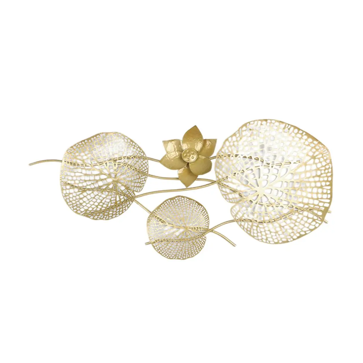 Роскошное Золотое металлическое украшение для стен с вырезами