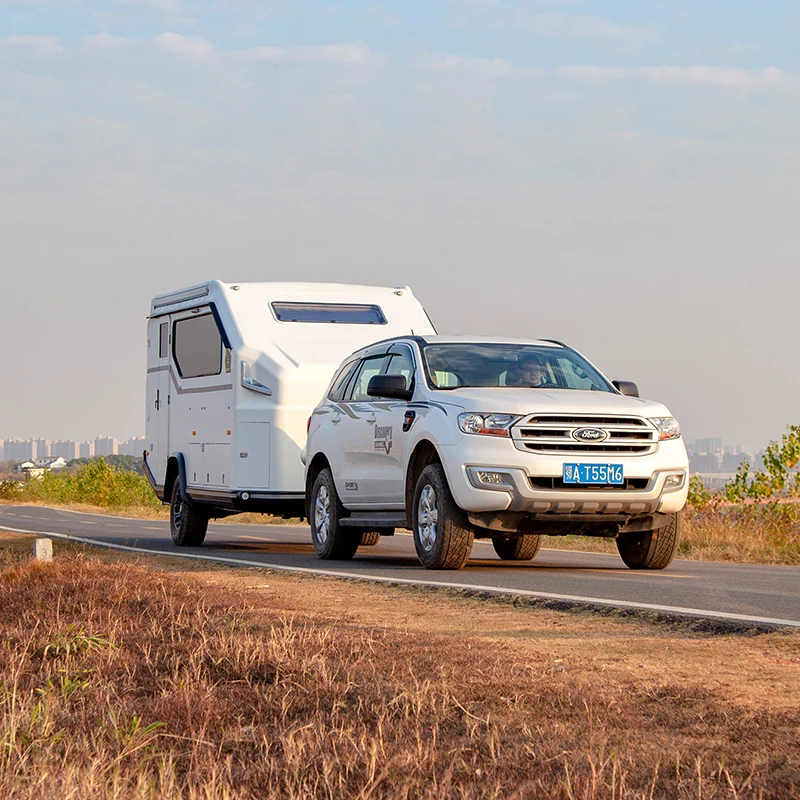 New Product Applicable Comfort Design Off Road Trailer Camper Luxury Motorhome Offroad Campervans With Tent and Kitchen