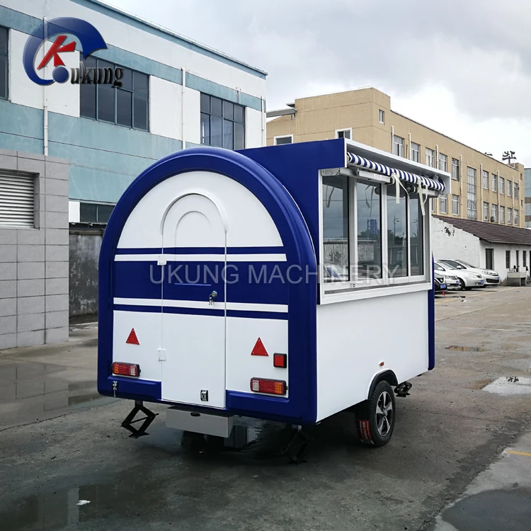 UKUNG American style fast food trailer for sale, fiberglass mobile catering truck for USA market
