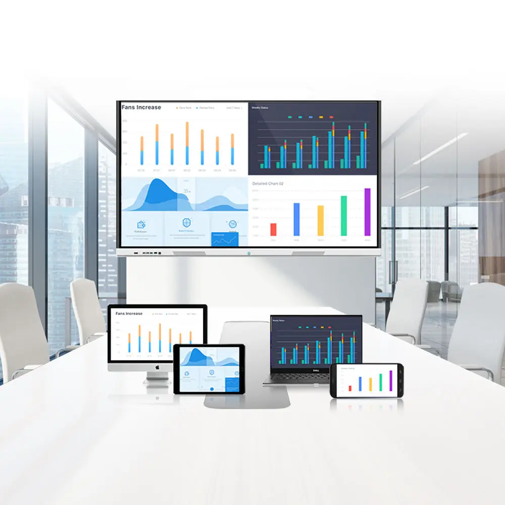 Touch Screen Display 75 Inch Multimedia Interactive Lcd Screen Digital Smart Board Interactive Whiteboard