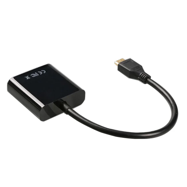 1080P Mini Hdtv to Vga Converter male to female mini HD to Vga converter adapter cable for computer media player