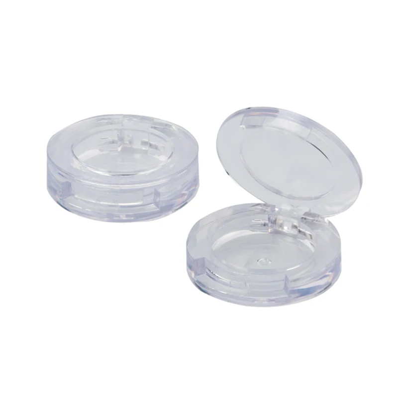 New single color clear cheap diy eyeshadow container blush palette packaging mini transparent eye shadow case