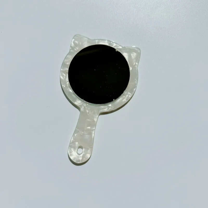 Wholesale Cellulose acetate Flower cute pocket mirror mini makeup Eco-friendly Flower Makeup Mirror