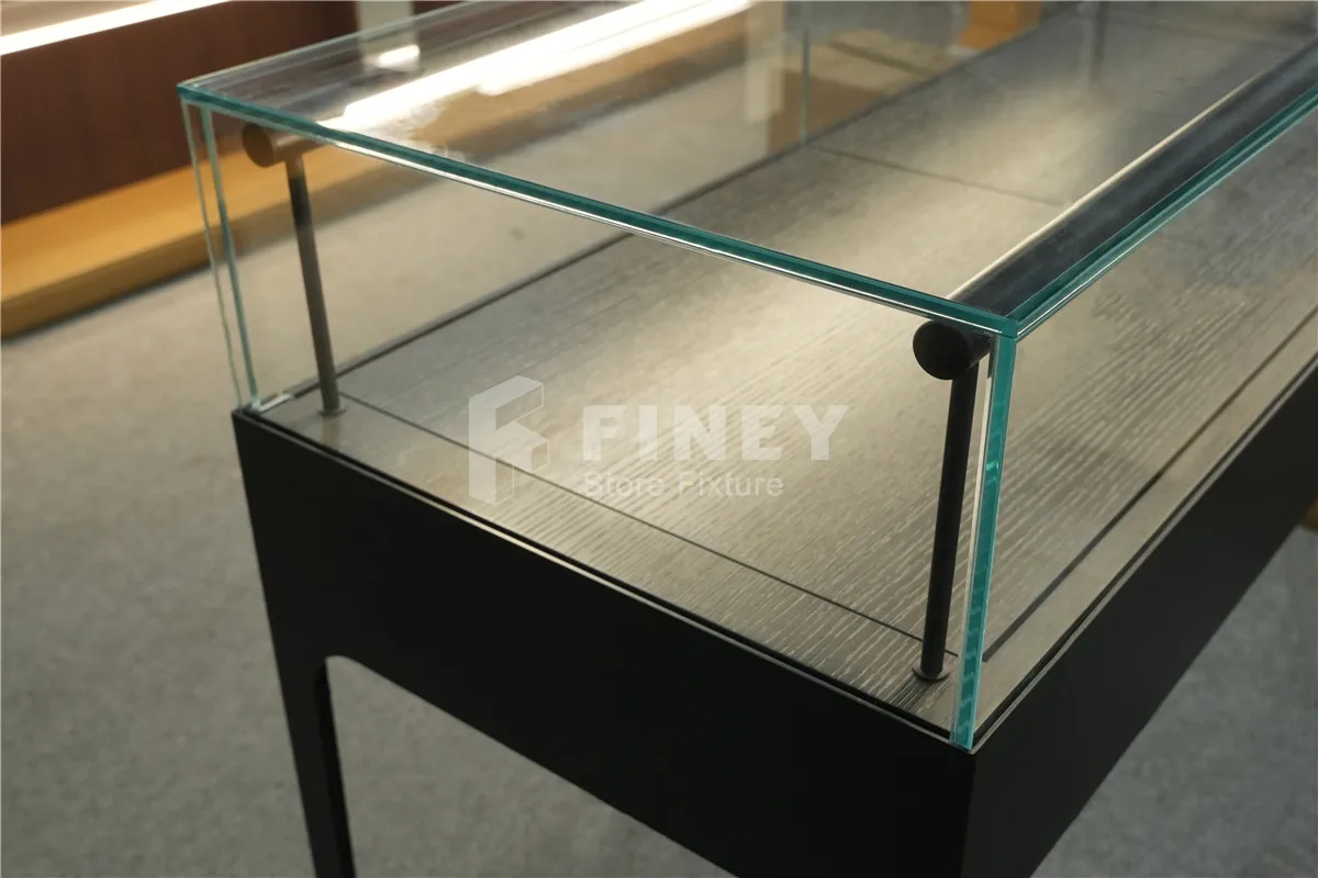 Customized Boutique Showcase with LED Light Cabinet Diamond Jewelry Wall Display for Shop Interior Design Fitting