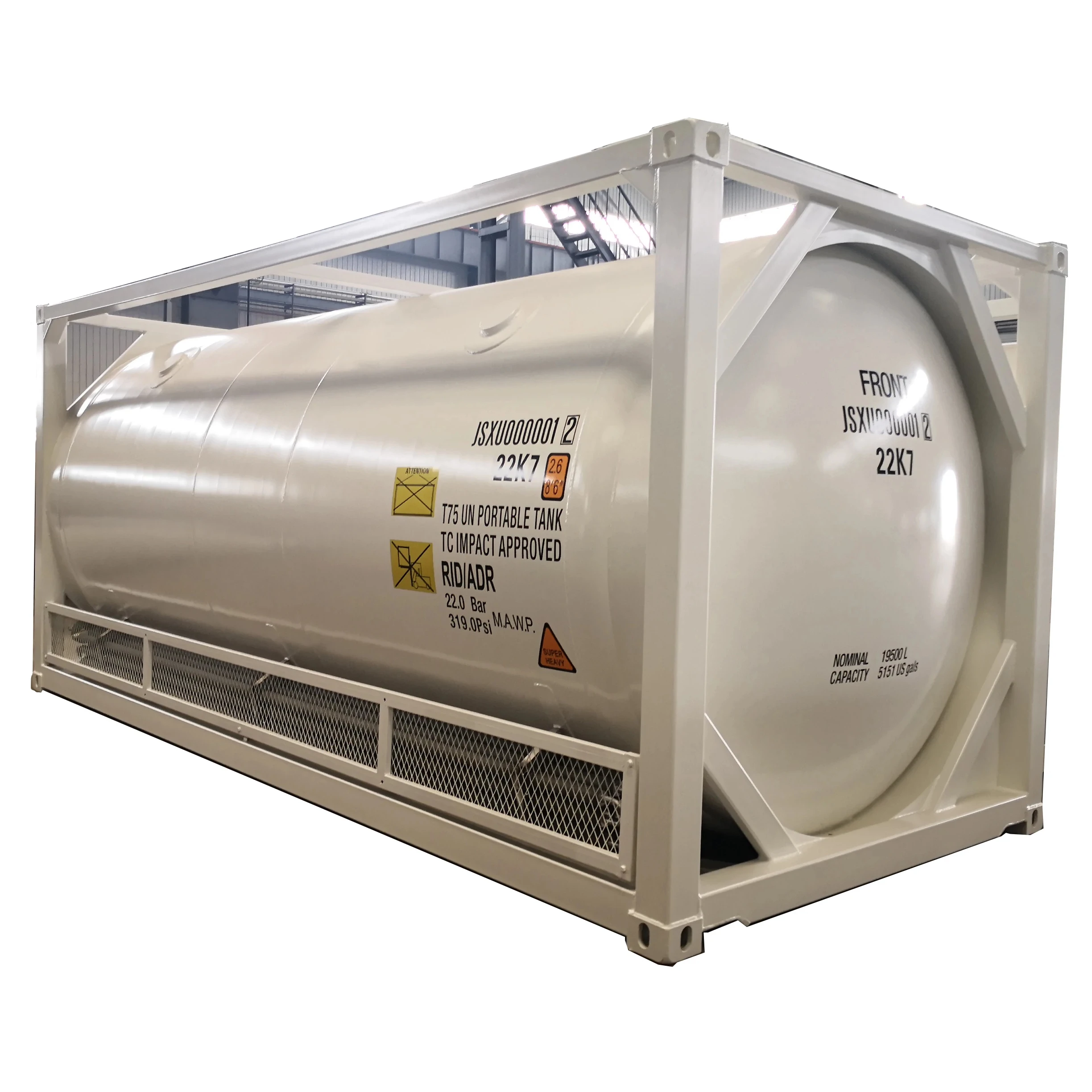 20ft T75 UN Liquefied Gas Tank Container LNG Cryogenic ISO Storage Tank Container