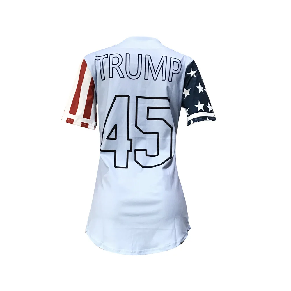 
YHSY98 Hot sell Statue of Liberty Characteristic positioning printing Independence Day printed short sleeve women blouse 