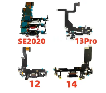 Dock Connector USB Charger Port Connector Dock Charging Flex Cable For iPhone 12 12 Pro 12 Pro Max 13 13 pro max 14  SE 2020