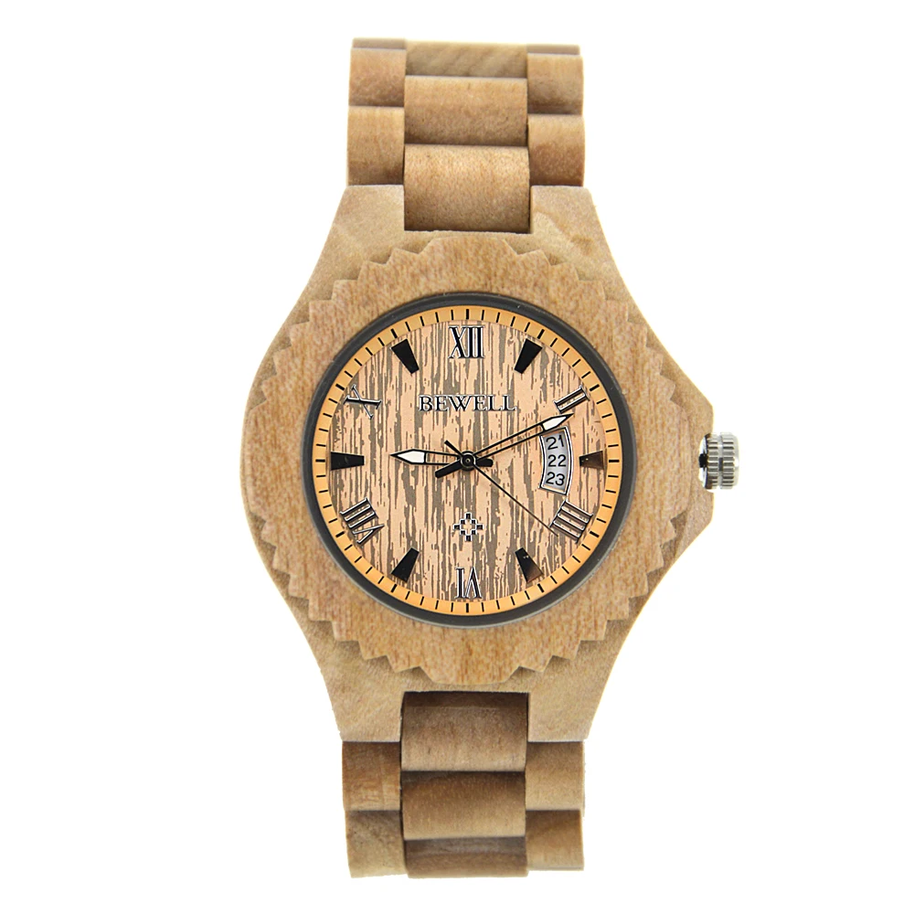 wholesale cheap BEWELL wooden watch men watch big discount for the mid-year