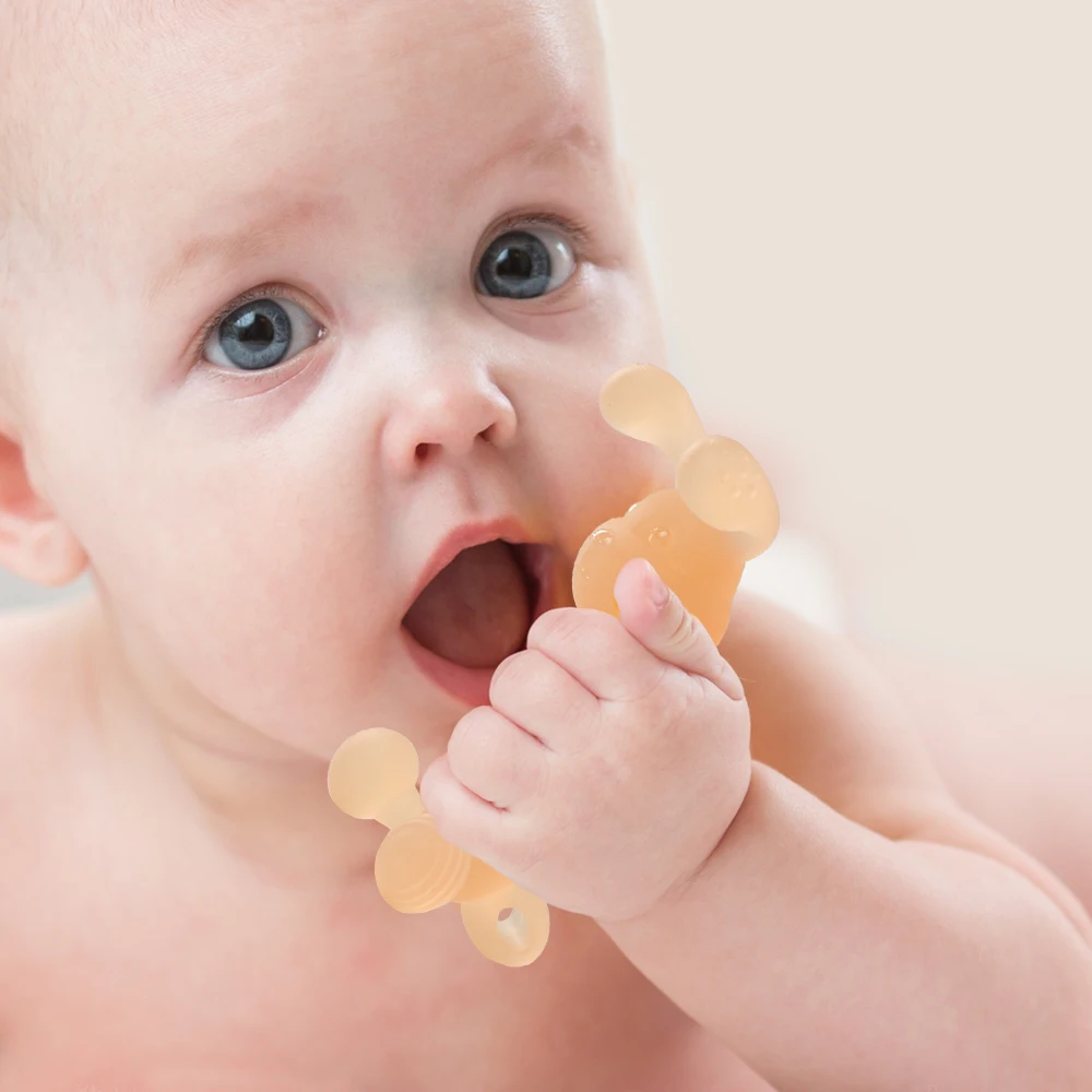 Newsun Baby Rabbit Teehter Silicone Nursing Chewing Baby Teether Toy Manufacturer Custom Silicone Teething Silicon Toys