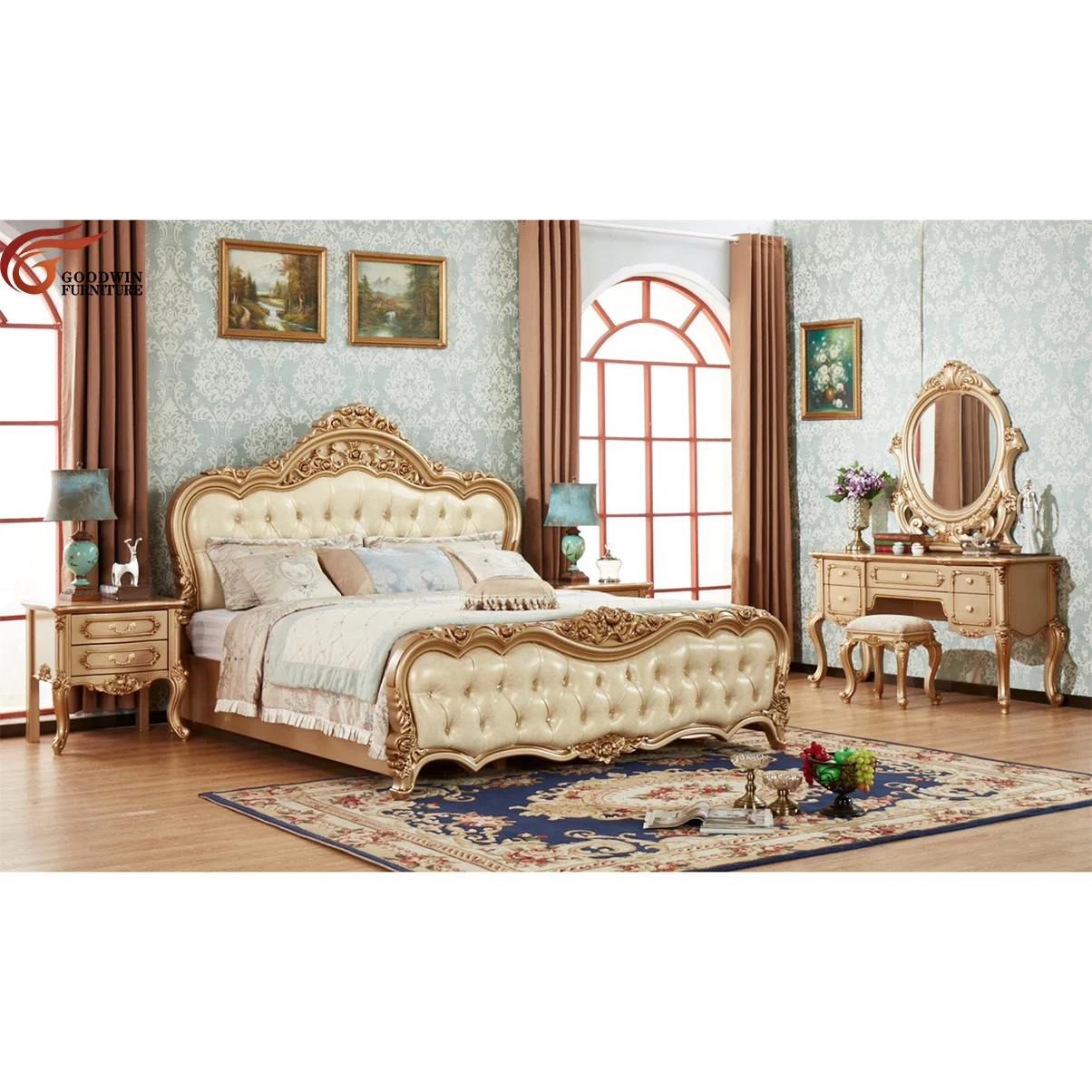 Заводская цена, хорошее качество, комплект для спальни в классическом стиле, комплекты для спальни, спальные шкафы GD16.1