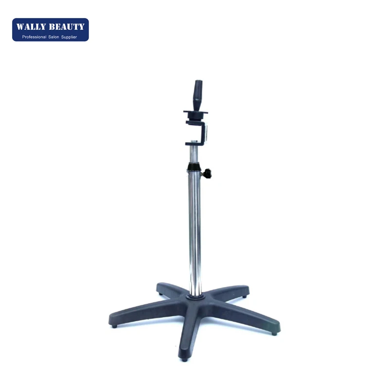 Wallybeauty adjustable height stainless steel customized wig display tripod mannequin head  stand