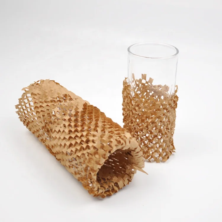 High-quality 3D hexagonal honeycomb protective kraft paper roll craft Cushioning Wrap