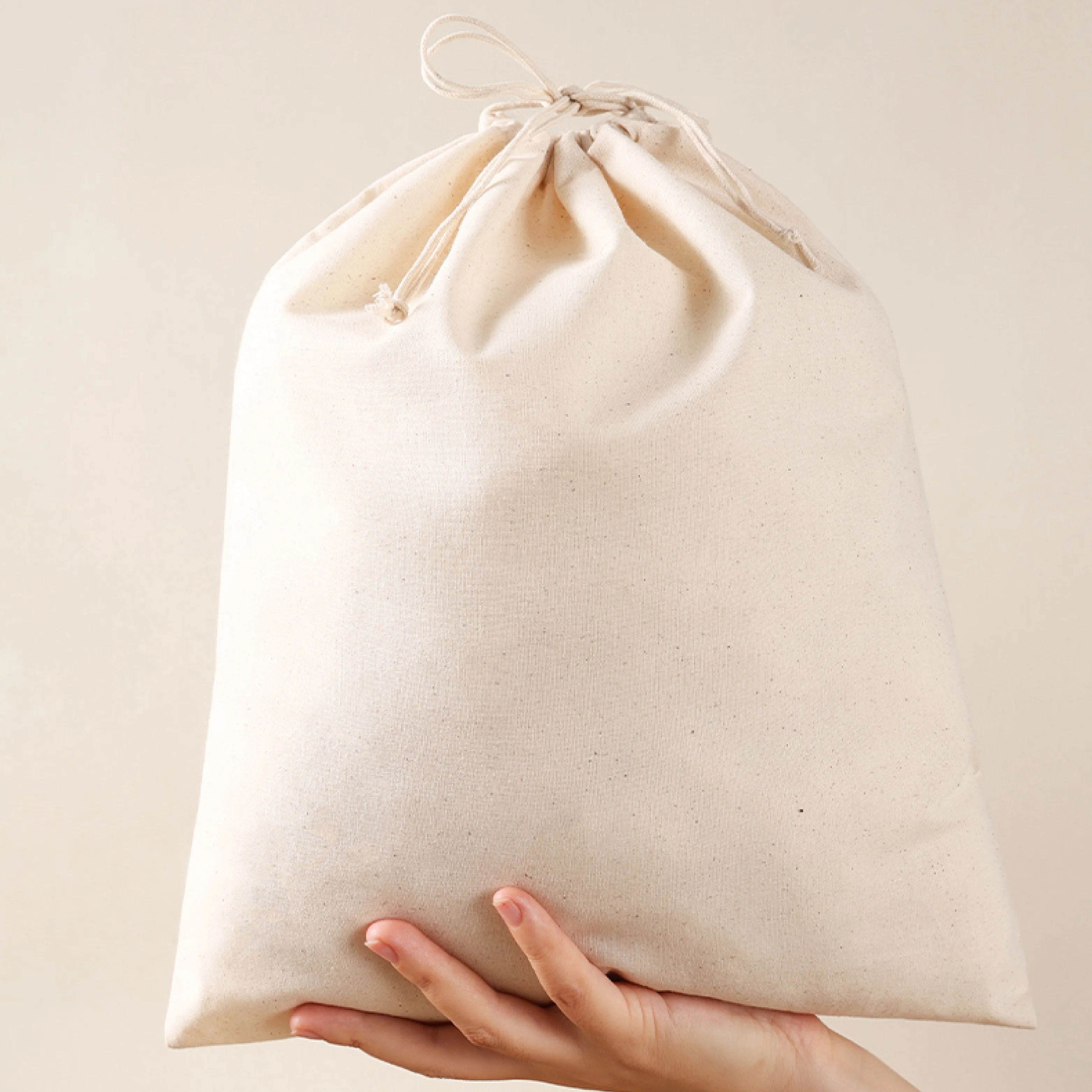 100% Original Cotton Drawstring Dust Bag Makeup Pouch Bag